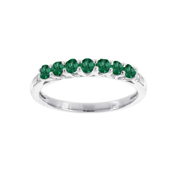 Stackable Emerald created Band